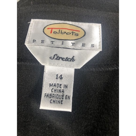 Talbot’s petites short black velour wrap around skirt stretch Size 14 So Soft!! - Picture 10 of 16